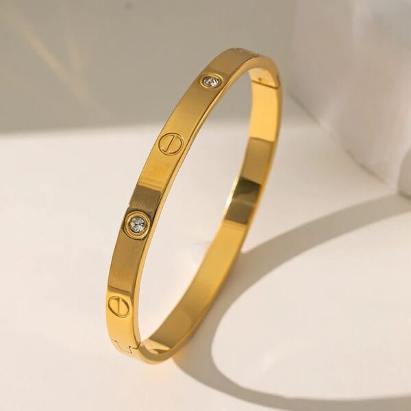 Screw Crystal Bangle